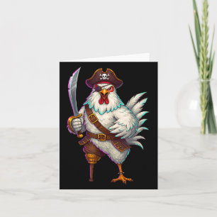Pirate Chicken Funny Halloween Kostüm für Men Wom Karte