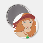 Pirate Chicks ROCK! Magnet (Vorderseite/Rückseite)