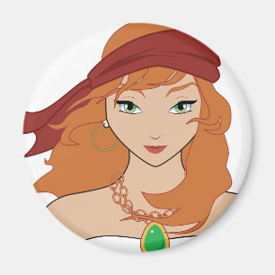 Pirate Chicks ROCK! Magnet