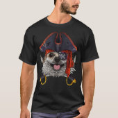Pirate Chihuahua Piratenflagge Halloween T-Shirt (Vorderseite)
