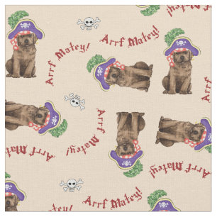 Pirate Chocolate Labrador Fabric Stoff