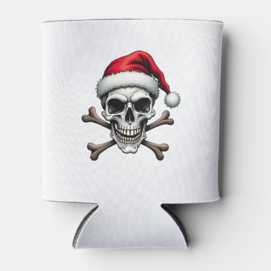 Pirate Christmas Skull & Crossbones Santa Hat. Got Dosenkühler (Vorderseite)