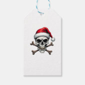 Pirate Christmas Skull & Crossbones Santa Hat. Got Geschenkanhänger (Vorderseite)