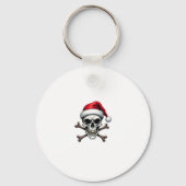 Pirate Christmas Skull & Crossbones Santa Hat. Got Schlüsselanhänger (Vorderseite)
