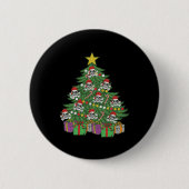 Pirate Christmas Tree Skull Crossbones Button (Vorderseite)