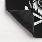 Pirate Collie Kreuzknochen Süßer Hund Mousepad (Ecke)