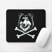 Pirate Collie Kreuzknochen Süßer Hund Mousepad (Mit Mouse)