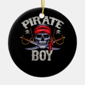 Pirate Costume Boy Captain Theme Party Halloween C Keramik Ornament (Vorne)