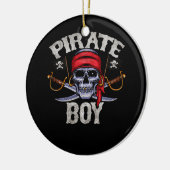 Pirate Costume Boy Captain Theme Party Halloween C Keramik Ornament (Links)