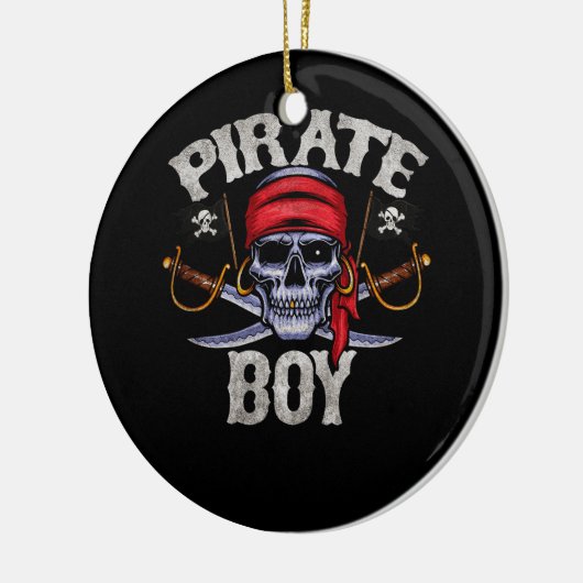 Pirate Costume Boy Captain Theme Party Halloween C Keramik Ornament (Links)