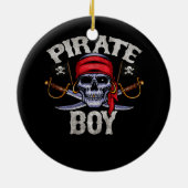 Pirate Costume Boy Captain Theme Party Halloween C Keramik Ornament (Hinten)