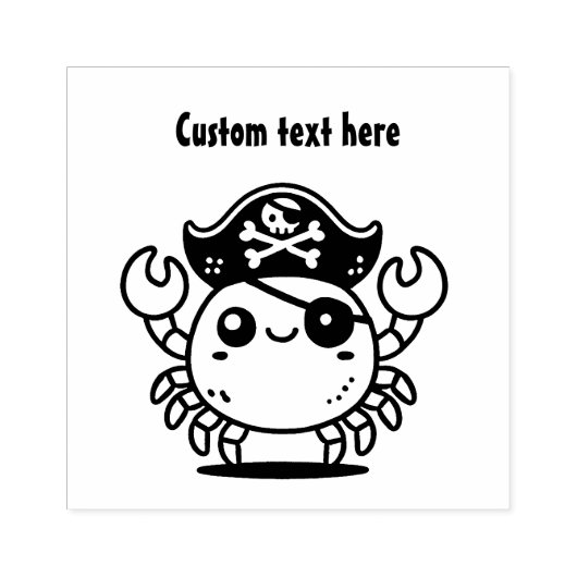 Pirate Crab Gummistempel (Prägung)