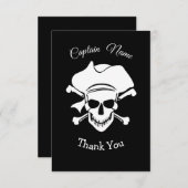 Pirate Crossbone Dankeskarte (Vorne/Hinten)