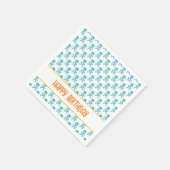 Pirate Crossbones Happy Birthday Kids Colorful Fun Serviette (Ecke)