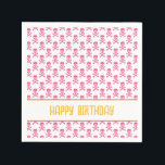 Pirate Crossbones Happy Birthday Kids Colorful Fun Serviette<br><div class="desc">Pirate Crossbones Silhouette in türkisfarben pink,  orangefarbene Trimm auf weißem Hintergrund mit individuellem HAPPY BIRTHDAY in gelb. Großartiges Party-Dekor für ANY Girl Pirate Party,  Kindergeburtstag Thema,  Familienfreundliches Event in JEDEM Alter. Farbenfroh,  künstlerisch,  Spaß. Mix und Match ganze Pirates / Kids Kollektionen von TMCdesigns.</div>