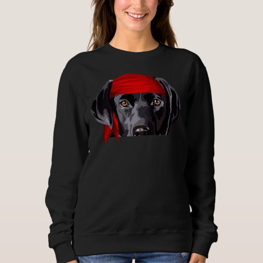 Pirate Curry Black Lab Welppy Sweatshirt (Vorderseite)
