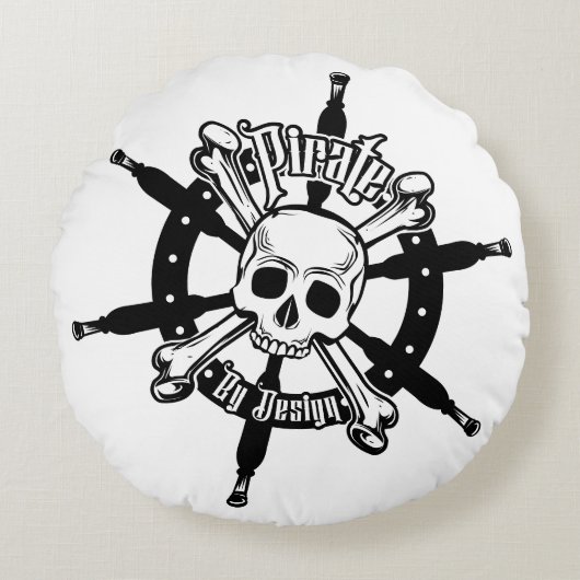 Pirate Cushion Round Rundes Kissen (Vorderseite)