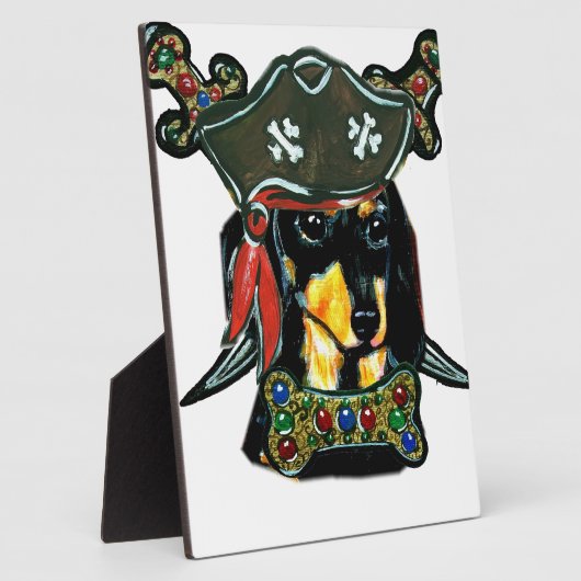 Pirate-Dackel Fotoplatte (Seite)