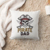 Pirate Dad Skull Sword Vintage Engraving Shirt_1 Kissen (Decke)