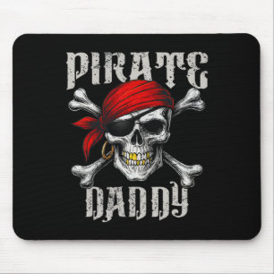 Pirate Daddy Piratenflagge Flag und Skull Crossbon Mousepad
