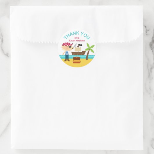 Pirate danke dir Stickers (Tasche)