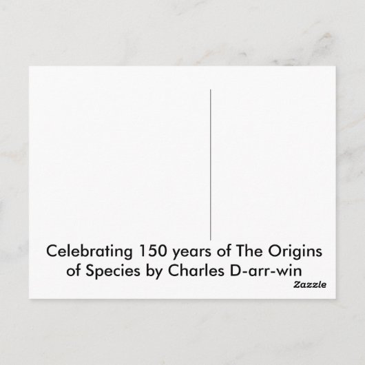 Pirate Darwin Postkarte (Rückseite)