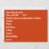 Pirate Days Lake Charles, Louisiana. 30 Farben Einladung (Rückseite)