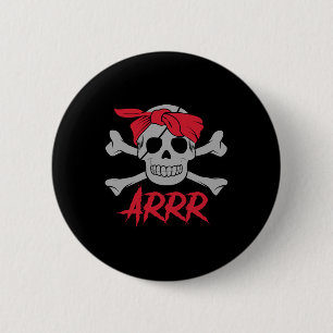 Pirate Dead Skull mit Augapatsch Halloween Button