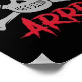 Pirate Dead Skull mit Augapatsch Halloween Poster (Ecke)