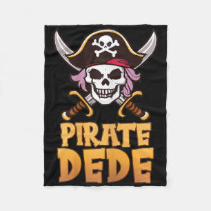 Pirate Dede Funny Captain Matching Grandma Hallowe Fleecedecke