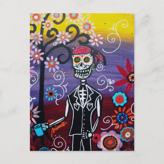 PIRATE DIA DE LOS MUERTOS POSTKARTE (Vorderseite)