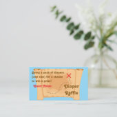 Pirate Diaper Raffle Cards Visitenkarte (Stehend Vorderseite)