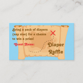 Pirate Diaper Raffle Cards Visitenkarte