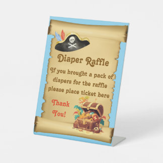 Pirate Diaper Raffle Sockelschild