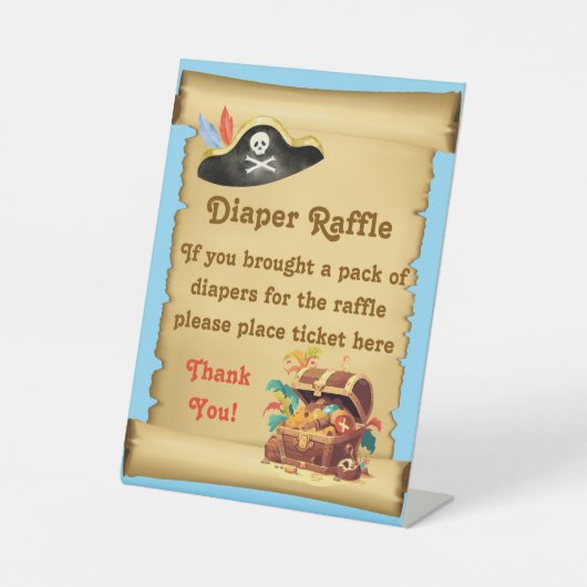 Pirate Diaper Raffle Sockelschild (Vorderseite)