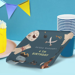 Pirate Dinosaur Party Animals Kindergeburtstag Pappteller