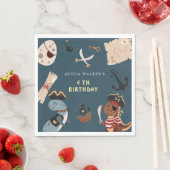 Pirate Dinosaur Party Animals Kindergeburtstag Serviette (Beispiel)
