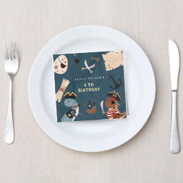 Pirate Dinosaur Party Animals Kindergeburtstag Serviette