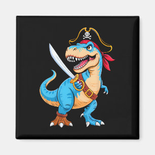 Pirate Dinosaur T Rex Boys Kids Funny Halloween Co Magnet