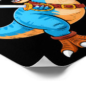 Pirate Dinosaur T Rex Boys Kids Funny Halloween Co Poster (Ecke)