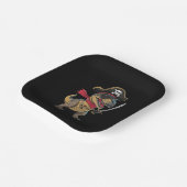 Pirate Dinosaur T-Rex Funny Halloween Kostüm Pappteller (Gewinkelt)