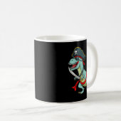 Pirate Dinosaur T Rex Funny Tyrannosaurus Hallowee Kaffeetasse (VorderseiteRechts)
