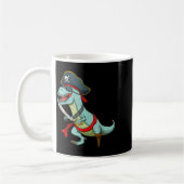 Pirate Dinosaur T Rex Funny Tyrannosaurus Hallowee Kaffeetasse (Links)