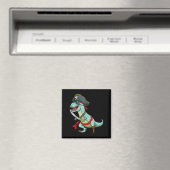 Pirate Dinosaur T Rex Funny Tyrannosaurus Hallowee Magnet (In Situ (Geschirrspüler))
