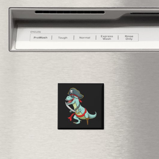 Pirate Dinosaur T Rex Funny Tyrannosaurus Hallowee Magnet (In Situ (Geschirrspüler))