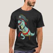 Pirate Dinosaur T Rex Tyrannosaurus Halloween T-Shirt (Vorderseite)