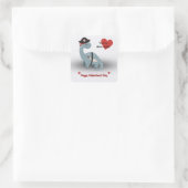 Pirate Dinosaur Valentine's Day Stickers (Tasche)