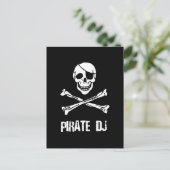 Pirate DJ Postkarte (Stehend Vorderseite)