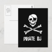 Pirate DJ Postkarte (Vorne/Hinten)