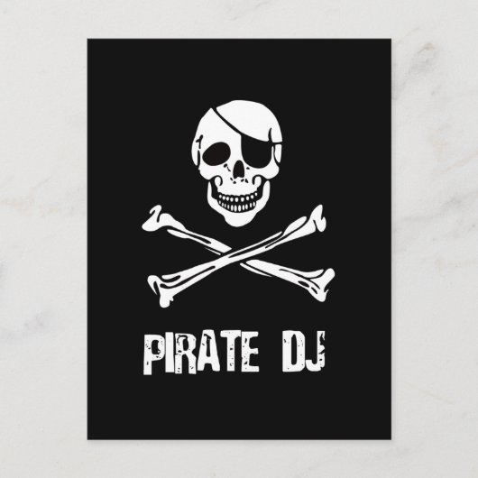 Pirate DJ Postkarte (Vorderseite)